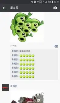 朋友圈豌豆射手喷豆子呆萌表情包图片
