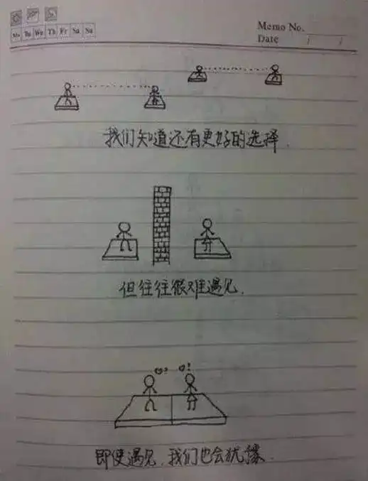 搞笑网友太有才,但是上课又浪费一本笔记本了
