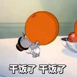 干饭人表情包,吃饭用脸盆
