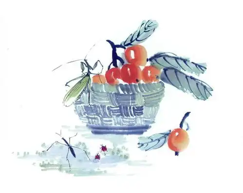 转载昆虫百态国画欣赏
