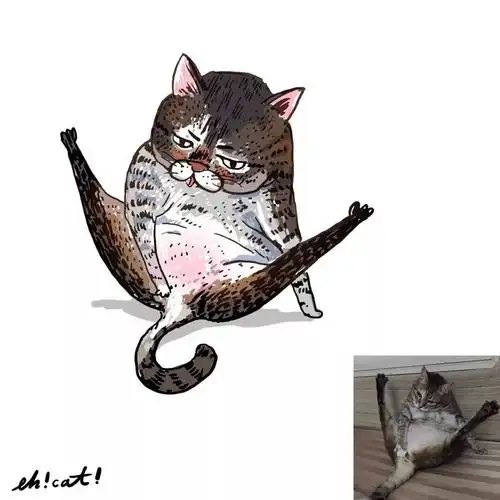 画风极酸爽的灵魂画手,把你家猫画成超搞笑表情包
