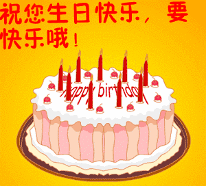 搞笑gif动态图生日快乐祝福语表情包
