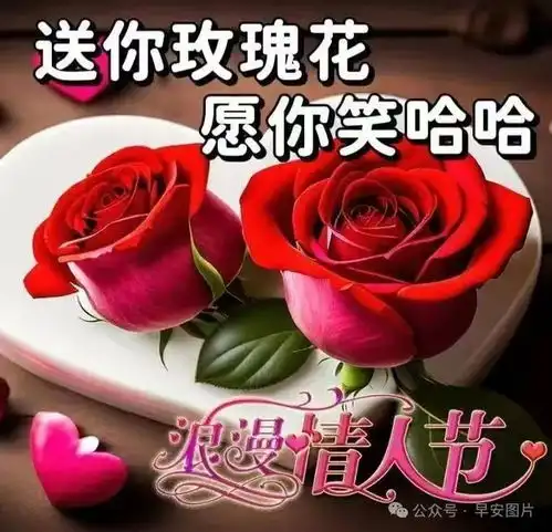 2月14日情人节早上好祝福语图片大全,问候动态表情图片大全
