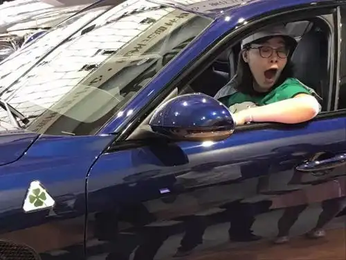 洪荒少女傅园慧原来也是车迷很多人今天在g20展馆遇到她
