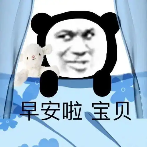 熊猫头表情包晚安啦宝贝
