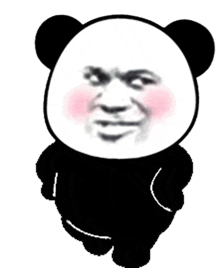 抖音很火的超大个熊猫头霸屏表情包,沙雕又好玩
