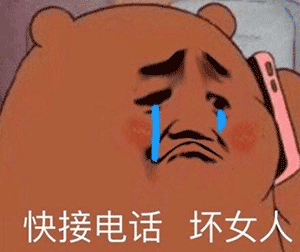 情侣聊天表情包i快接电话,坏男人
