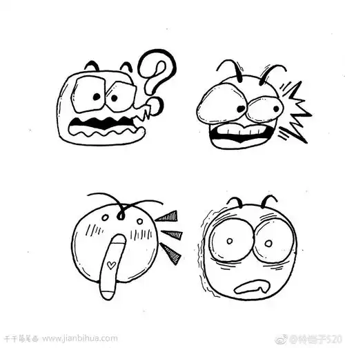 36种人物表情简笔画
