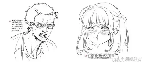 漫画人物6种基本表情的画法part02怒的表情画法
