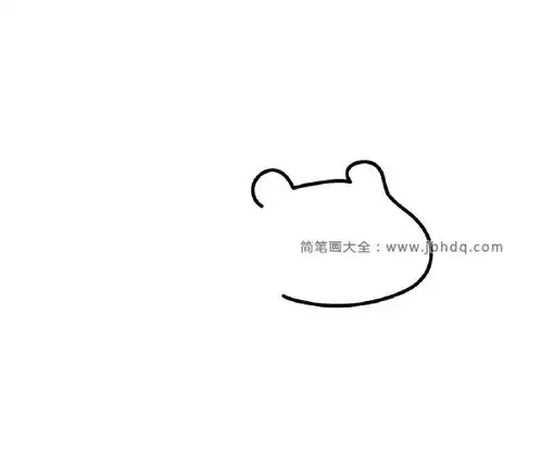 在睡觉的大熊简笔画教程
