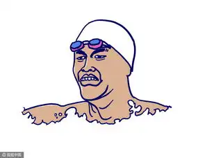 漫画版傅园慧表情包和孙杨哭
