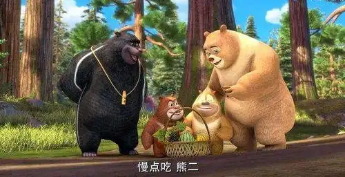 熊大熊二和光头强小时候可爱又和谐,唉,为什么要长大呢
