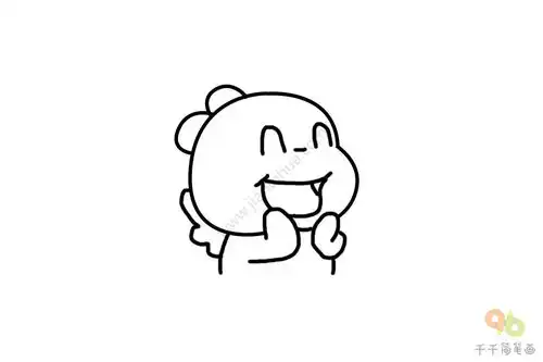丘比龙表情包开心简笔画
