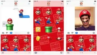 超级马里奥run表情包来了ios10可用
