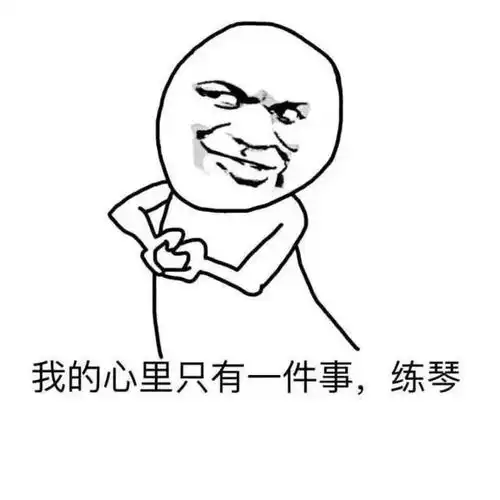 练琴的搞笑表情包笑的琴都会自动演奏了
