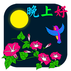 微信晚安问候语温馨短语最新晚上好动态表情图片
