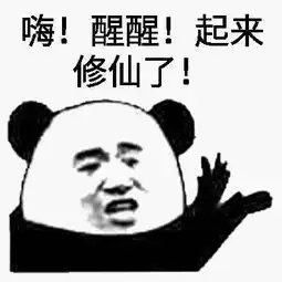 熊猫头熬夜修仙表情包原来你说的早点睡,是吃了早点再睡
