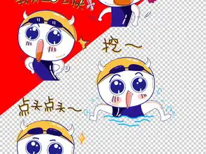 洪荒之力傅园慧卡通漫画表情包psd素材
