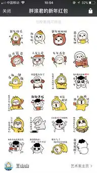 胖滚君的新年红包微信表情包
