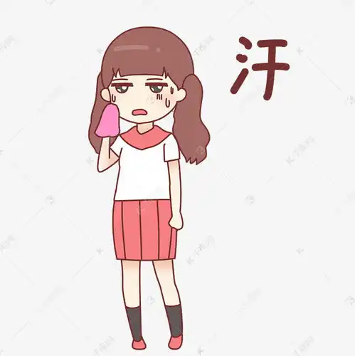 女生流汗表情包素材图片免费下载千库网
