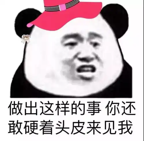 熊猫头表情包i我该硬什么来见你
