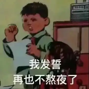 表情包我发誓,再也不熬夜了
