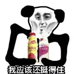 熊猫头抱营养快线表情包什么时候开车啊,我营养跟得上
