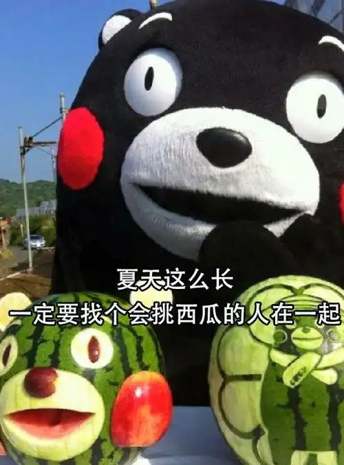 熊本熊关于夏天的表情包夏天太热了,想找个人冷战一下
