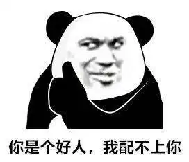 熊猫头表情包你是个好人我配不上你
