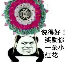 说的好奖你一朵小红花的花圈表情包
