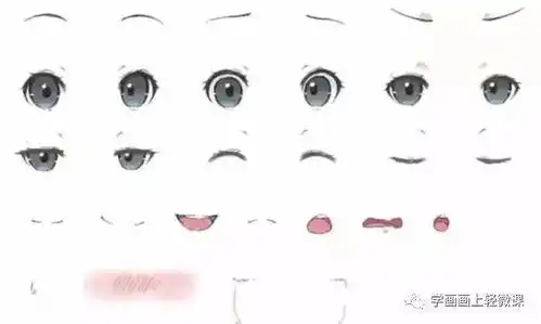 精品动漫少女绘画学习教程之表情画法
