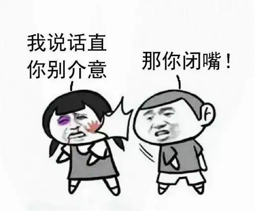 闭嘴的表情包我说话直你别介意

