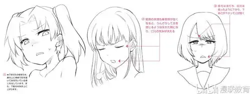 漫画人物6种基本表情的画法part06厌恶的表情画法
