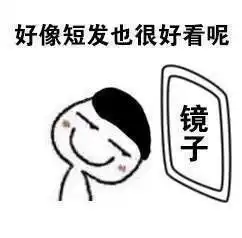 照镜子时觉得自己挺漂亮表情包无水印
