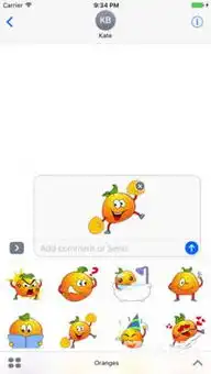 表情符号橘子贴纸v1.0