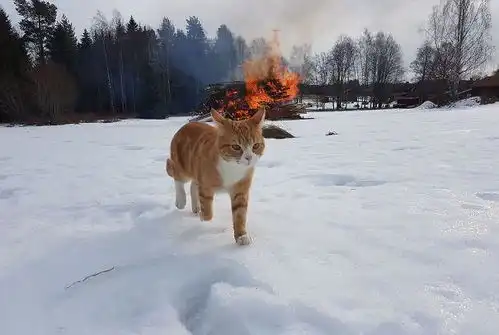 无意中拍到猫不为人知的瞬间,这应该是魔鬼本鬼了
