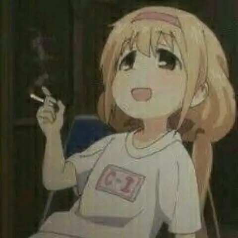 急求一个粉色头发萝莉躺在椅子上抽烟的表情
