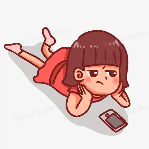 卡通手绘无聊看手机等消息表情png图片素材下载手机png熊猫办公
