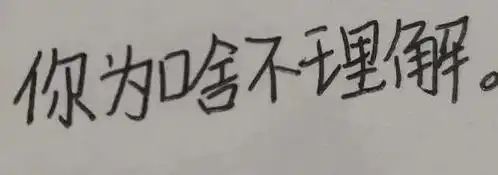 你为啥不理解手写字体文字表情包斗图表情

