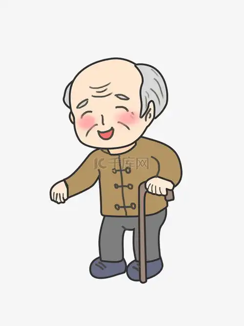 彩绘慈祥的老爷爷人物设计可商用元素素材图片免费下载千库网
