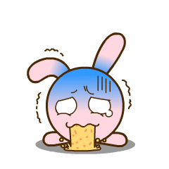 圆溜溜的小兔兔表情包gif
