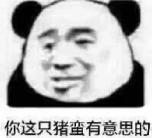 沙雕熊猫头表情包你这只猪蛮有意思的
