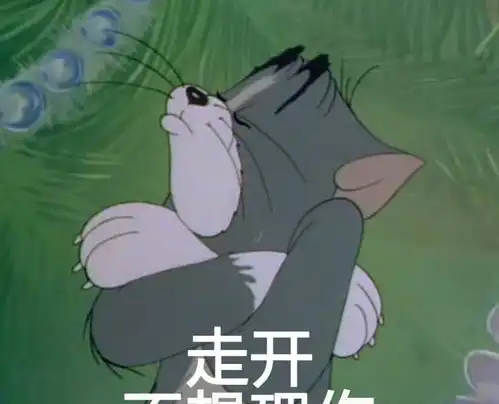 最近火了猫和老鼠表情包,小猫汤姆超傲娇走开,不想理你
