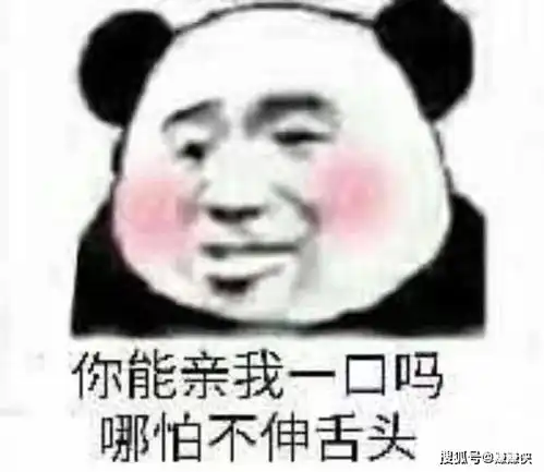 熊猫头表情包你能亲我一口吗
