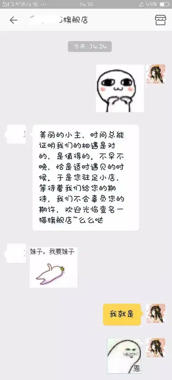 不会怼人的淘宝客服,不是一个好段子手
