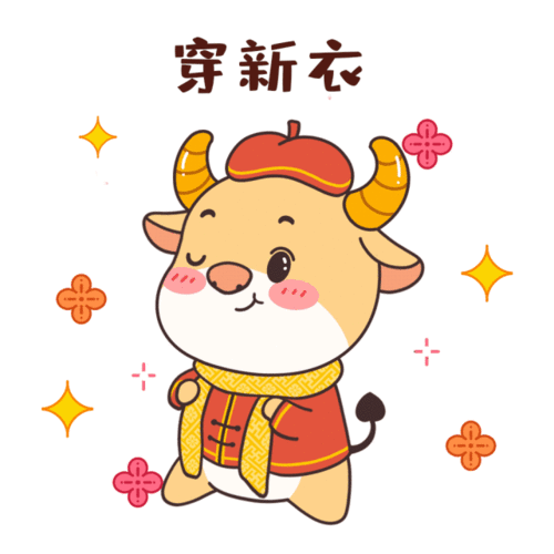 新年祝福语动态表情包牛年福利领不停
