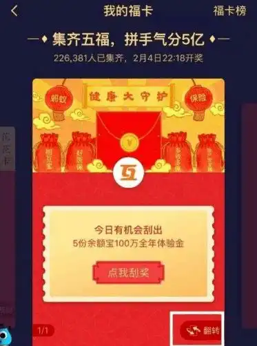支付宝集五福分红包,商家可借势开展春节主题营销活动
