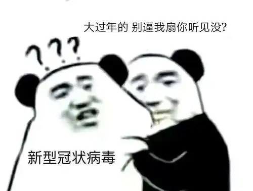 大过年的,别逼我扇你听见没新型冠状病毒表情包冠状病毒大过年新型听见表情