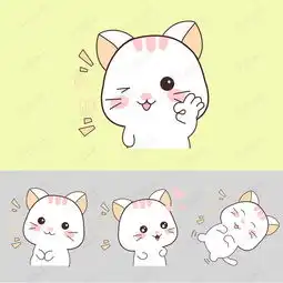 卡通手绘可爱猫咪表情包样机展示素材图片免费下载高清psd千库网图片...
