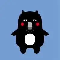 黑色小熊表情包微信头像图片大全
